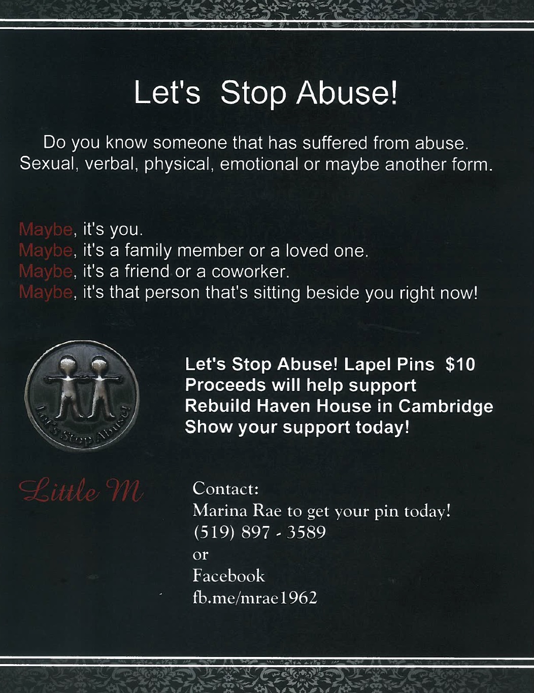 Stop abuse with Little M Pins