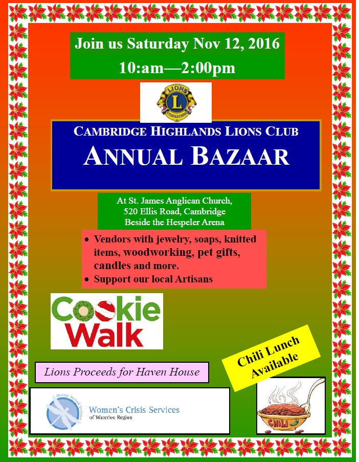 Cambridge Highlands Lions Club Bazaar