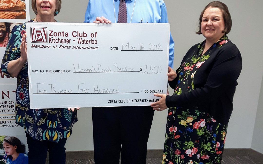 Thanks, Zonta Club of Kitchener – Waterloo, for Your Support